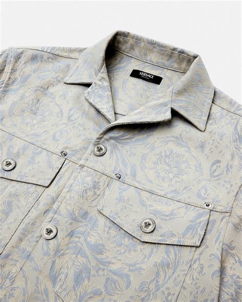 Barocco Jacquard Shirt Gray 